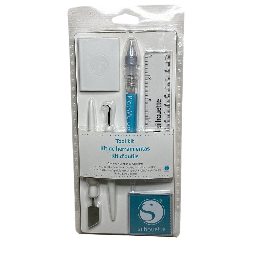 Silhouette Tool Kit With Spatula Hook Scraper Ruler & Pick-Me-Up